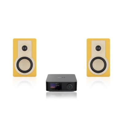 Wzmacniacz WIIM Utra Amp Ciemnoszary + Kolumny głośnikowe DALI Kupid Żółty (2 szt.)