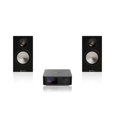 Wzmacniacz WIIM Utra Amp Ciemnoszary + Podstawkowe kolumny głośnikowe MONITOR AUDIO 50 7G Czarny (2 szt.)