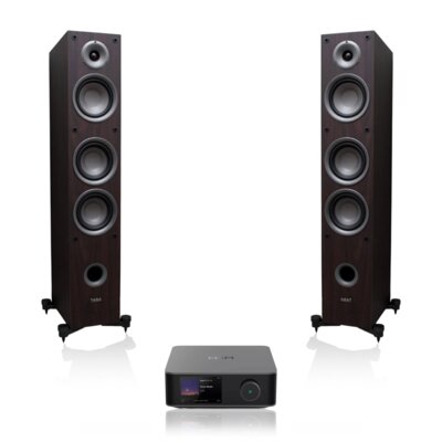 Wzmacniacz WIIM Utra Amp Ciemnoszary + Kolumny głośnikowe TAGA HARMONY TAV-507F Wenge (2 szt.)