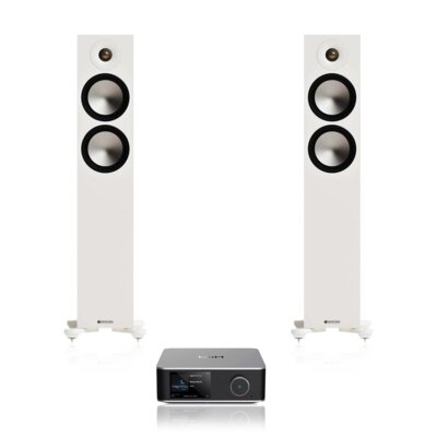 Wzmacniacz WIIM Utra Amp Srebrny + Podłogowa kolumna głośnikowa MONITOR AUDIO Bronze 300 7G Biały (2 szt.)