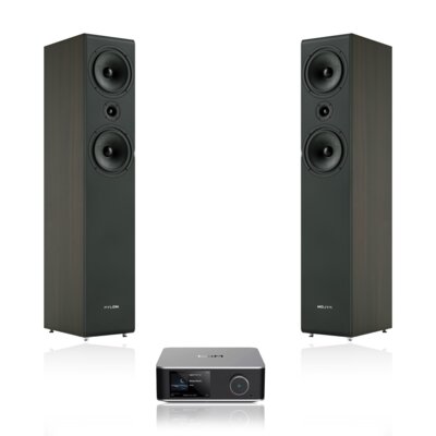 Wzmacniacz WIIM Utra Amp Srebrny + Kolumna głośnikowa PYLON AUDIO Opal 23 Wenge (2 szt.)