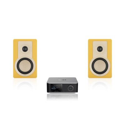 Wzmacniacz WIIM Utra Amp Srebrny + Kolumny głośnikowe DALI Kupid Żółty (2 szt.)