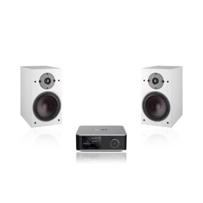 Wzmacniacz WIIM Utra Amp Srebrny + Kolumna głośnikowa DALI Oberon 3 Biały (2 szt.)