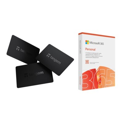 Portfel kryptowalut TANGEM 3 Card Set + Program MICROSOFT 365 Personal