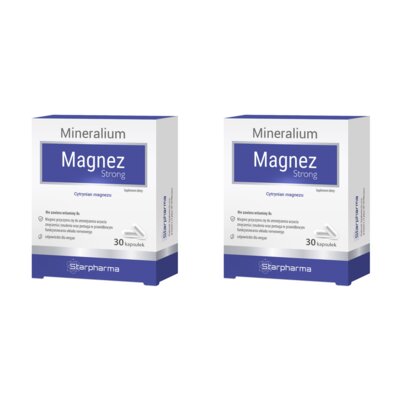 Magnez STARPHARMA Strong Cytrynian magnezu (2 x 30 kapsułek)