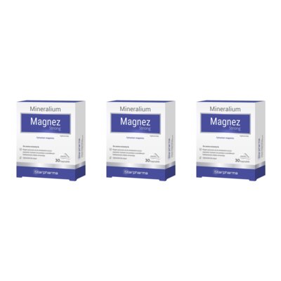 Magnez STARPHARMA Strong Cytrynian magnezu (3 x 30 kapsułek)