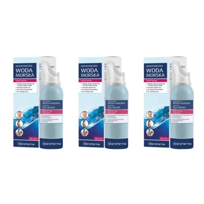 Spray do nosa STARPHARMA Hipertoniczna woda morska (3 x 100 ml)