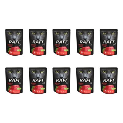 Karma dla kota RAFI Cat z wołowiną 10 x 300 g