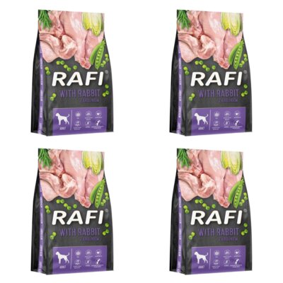 Karma dla psa RAFI z królikiem 4 x 10 kg