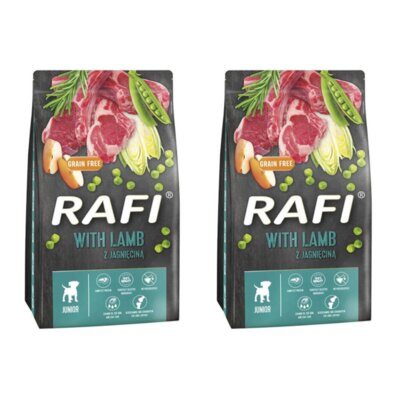 Karma dla psa RAFI Junior z jagnięciną 2 x 10 kg