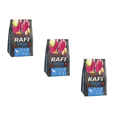Karma dla psa RAFI z jagnięciną 3 x 3 kg