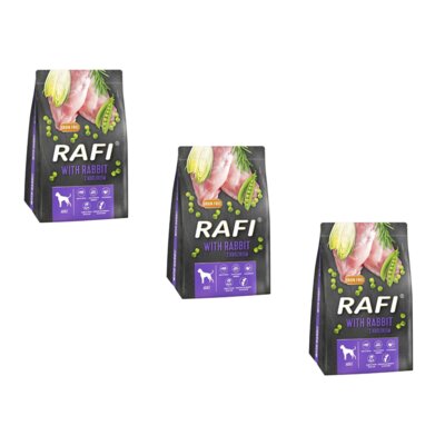 Karma dla psa RAFI z królikiem 3 x 3 kg