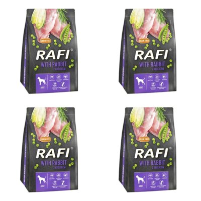 Karma dla psa RAFI z królikiem 4 x 3 kg