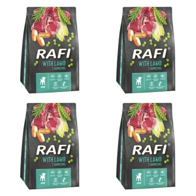 Karma dla psa RAFI Junior z jagnięciną 4 x 3 kg