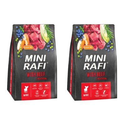 Karma dla psa RAFI Mini Wołowina 2 x 3 kg