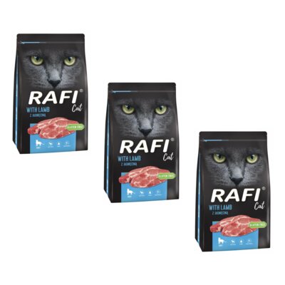 Karma dla kota RAFI Jagnięcina 3 x 7 kg