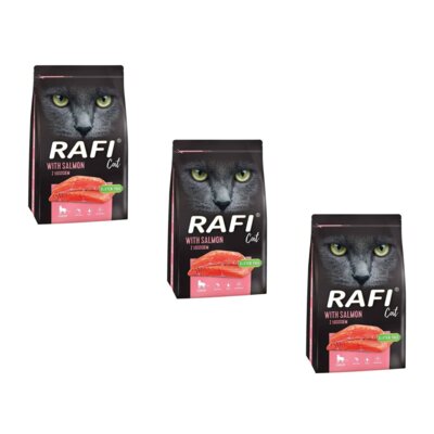 Karma dla kota RAFI Cat Sterilised z łososiem 3 x 7 kg