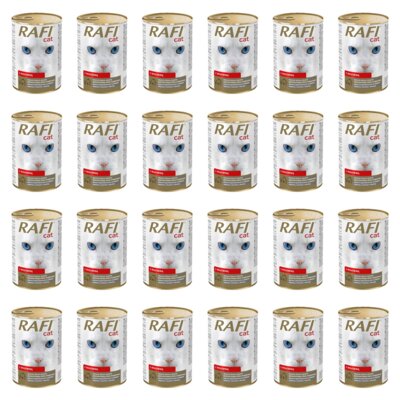 Karma dla kota RAFI Cat z wołowiną 24 x 415 g