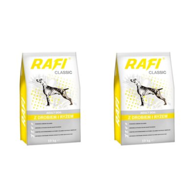 Karma dla psa RAFI Classic Drób z ryżem 2 x 10 kg