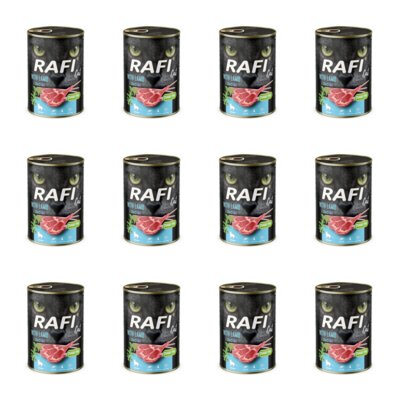 Karma dla kota RAFI z jagnięciną 12 x 400 g