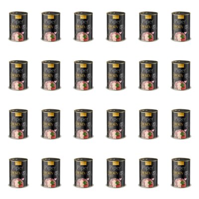 Karma dla psa PIPER Animals z sercami z kurczaka i szpinakiem 24 x 400 g