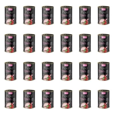 Karma dla psa PIPER Z indykiem i brokułem 24 x 400 g