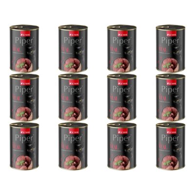 Karma dla kota PIPER Animals Junior z cielęciną 12 x 400 g