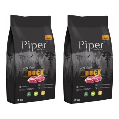 Karma dla psa PIPER Animals Kaczka 2 x 12 kg