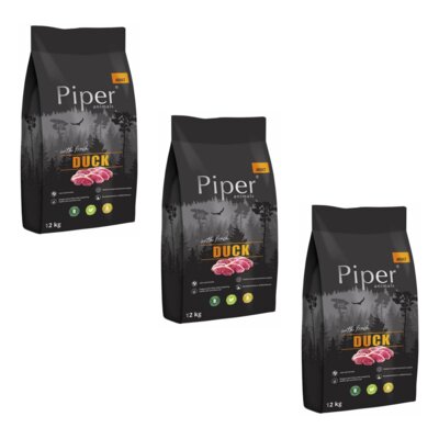 Karma dla psa PIPER Animals Kaczka 3 x 12 kg