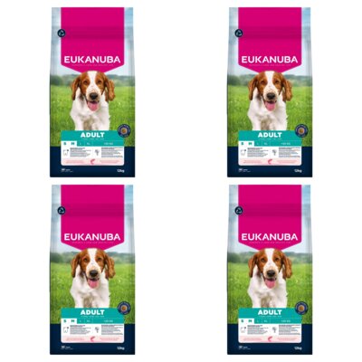 Karma dla psa EUKANUBA Adult Small and Medium Breed Łosoś 4 x 12 kg