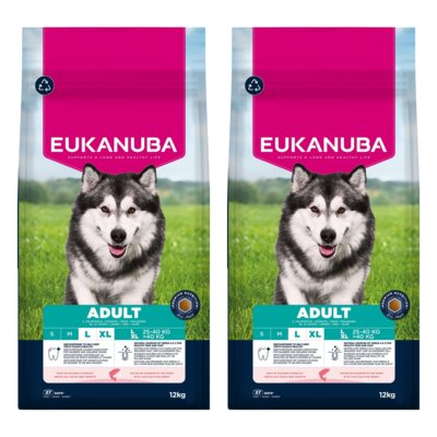 Karma dla psa EUKANUBA Adult Large Breed Łosoś 2 x 12 kg