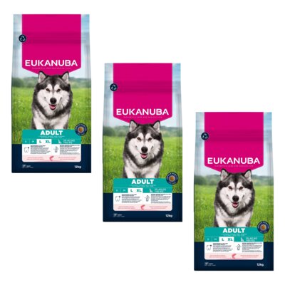 Karma dla psa EUKANUBA Adult Large Breed Łosoś 3 x 12 kg