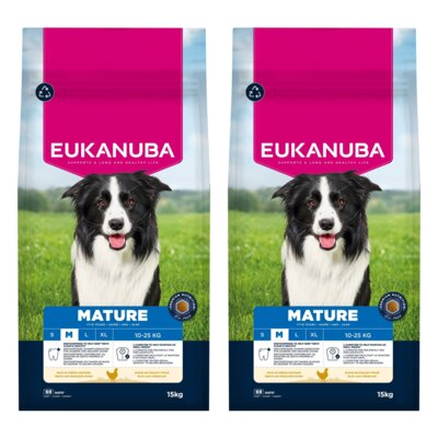 Karma dla psa EUKANUBA Mature Medium Breed Kurczak 2 x 15 kg