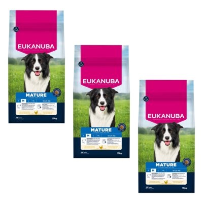 Karma dla psa EUKANUBA Mature Medium Breed Kurczak 3 x 15 kg