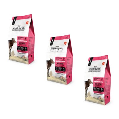 Karma dla kota WIEJSKA ZAGRODA Monobiałkowa Wołowina 3 x 3 kg