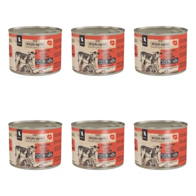 Karma dla kota WIEJSKA ZAGRODA Królik z cielęciną 6 x 200 g