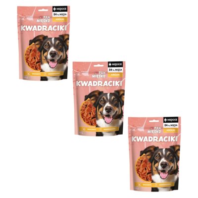 Przysmak dla psa PAN MIĘSKO Kwadraciki Królik 3 x 100 g
