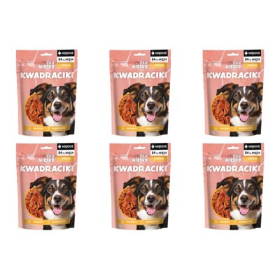 Przysmak dla psa PAN MIĘSKO Kwadraciki Królik 6 x 100 g