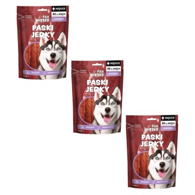 Przysmak dla psa PAN MIĘSKO Paski Jerky Kaczka 3 x 100 g