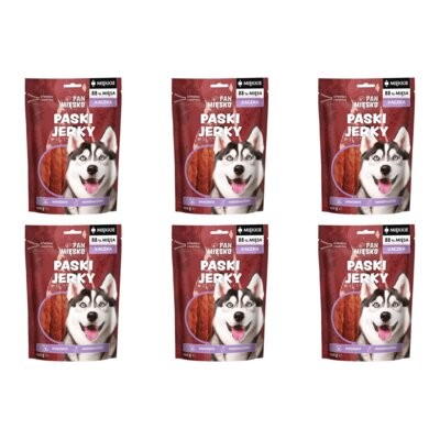 Przysmak dla psa PAN MIĘSKO Paski Jerky Kaczka 6 x 100 g