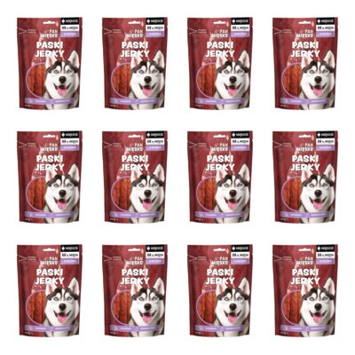 Przysmak dla psa PAN MIĘSKO Paski Jerky Kaczka 12 x 100 g