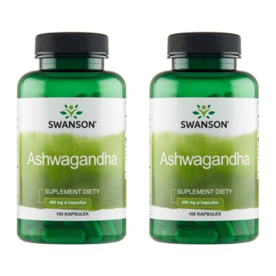 Adaptogen SWANSON Ashwagandha (2 x 100 kapsułek)
