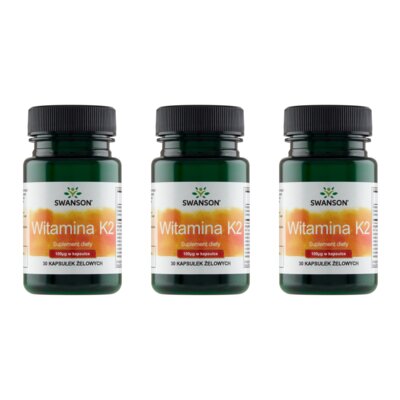 Witamina K2 MK-7 SWANSON Naturalna (3 x 30 kapsułek)