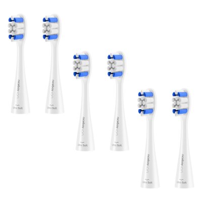 Oryginalna końcówka szczoteczki NICEBOY Ion Sonic Kids Ultrasoft Biały (6 szt.) (Delikatna dla zębów)