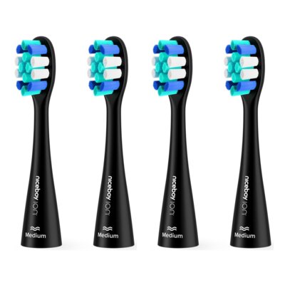 Oryginalna końcówka szczoteczki NICEBOY ION Sonic Lite Czarny (4 szt.) (Średnio twarde włosie)