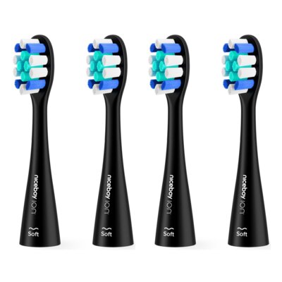 Oryginalna końcówka szczoteczki NICEBOY ION Sonic Lite Czarny (4 szt.) (Miękkie włosie)