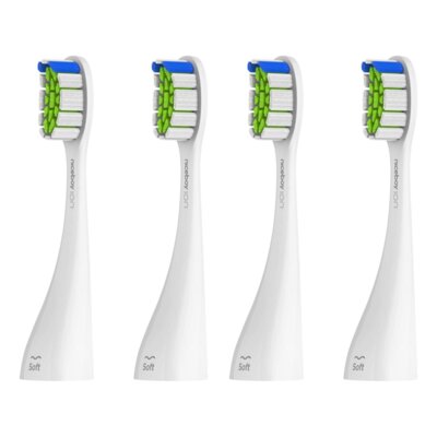 Oryginalna końcówka do szczoteczki NICEBOY Ion Sonic Pro UV (4 szt.) (Miękkie włosie)