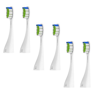 Oryginalna końcówka do szczoteczki NICEBOY Ion Sonic Pro UV (6 szt.) (Miękkie włosie)