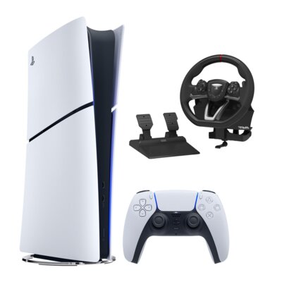 Konsola SONY PlayStation 5 Digital Edition 825GB E-chassis + Kierownica HORI Racing Wheel Apex (PC/PS4/PS5)
