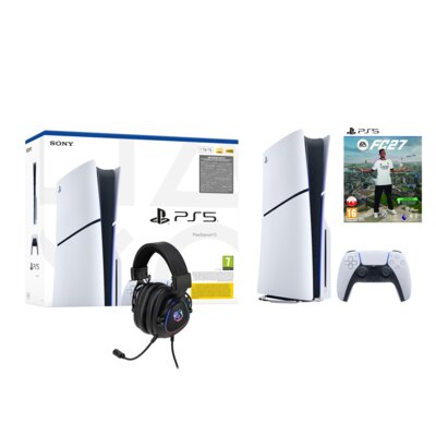 Konsola SONY PlayStation 5 Slim E-chassis + EA SPORTS FC 27 Gra PS5 + Słuchawki MAD DOG GH200K Nauszne